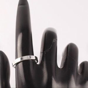 925 Sterling Silver, 3.3 mm Wide Women Band Ring.